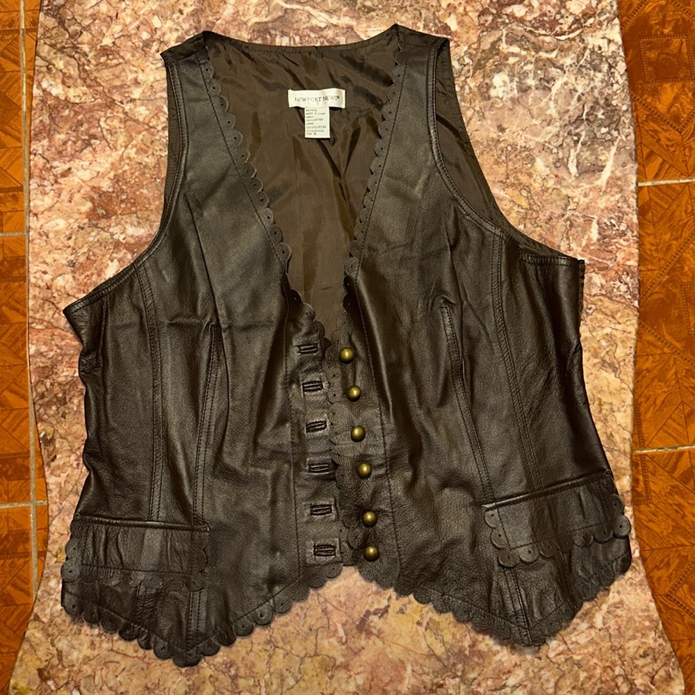Vintage women’s Newport  news leather vest